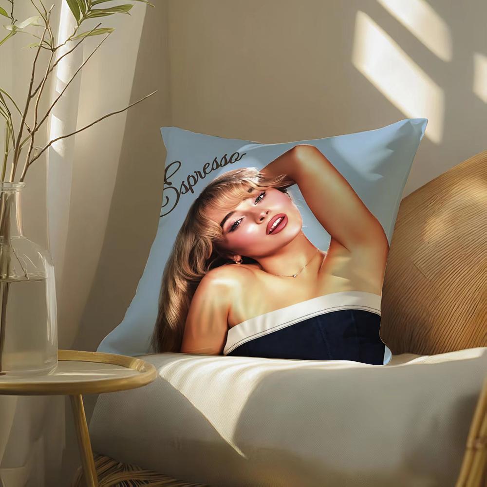 S-Sabrina Carpenters Pillow Case Pattern Printed Pillowcase For Living Room Sofa Cushion Cover & Bedroom Decor