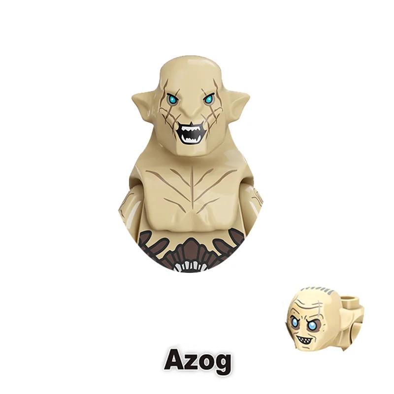 Kids Toys Medieval Film Figures Series Goblin Orcs Uruk-hai Sauron Assembly Model Small Particles Building Blocks Boys Gifts