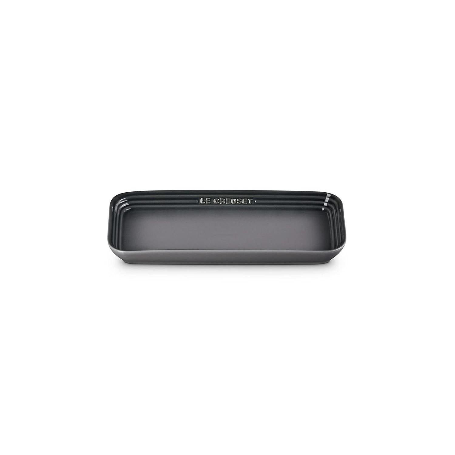 Le Creuset Lejeune Rectangular Plate 25cm Flint Heat-resistant Cold-resistant Microwave Oven Dishwasher Safe Baking Dish Long Rectangle Fish Grilled