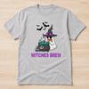 Witches Brew Ghost Witch Halloween T-Shirt Cute Spooky Graphic Tee for Women Men