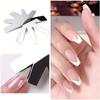 Stampo per Nail Art a V French Smile Cut - Strumento per Bordi Manicure in Acciaio Inossidabile con Design Francese per Nail Art di Qualità da Salone - Facile da Usare e Durevole