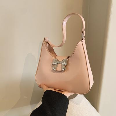 Bow Gentle Temperament Handbag 2025 Spring New Versatile Ins Shoulder Underarm Bag Tote Bag