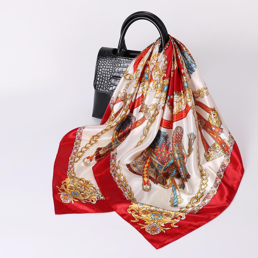 Hochwertige, luxuriöse Seidenschals, Stirnband, Schals, Halstuch für Damen, Ketten-Seidenschal, dekorativer Schal für Damen