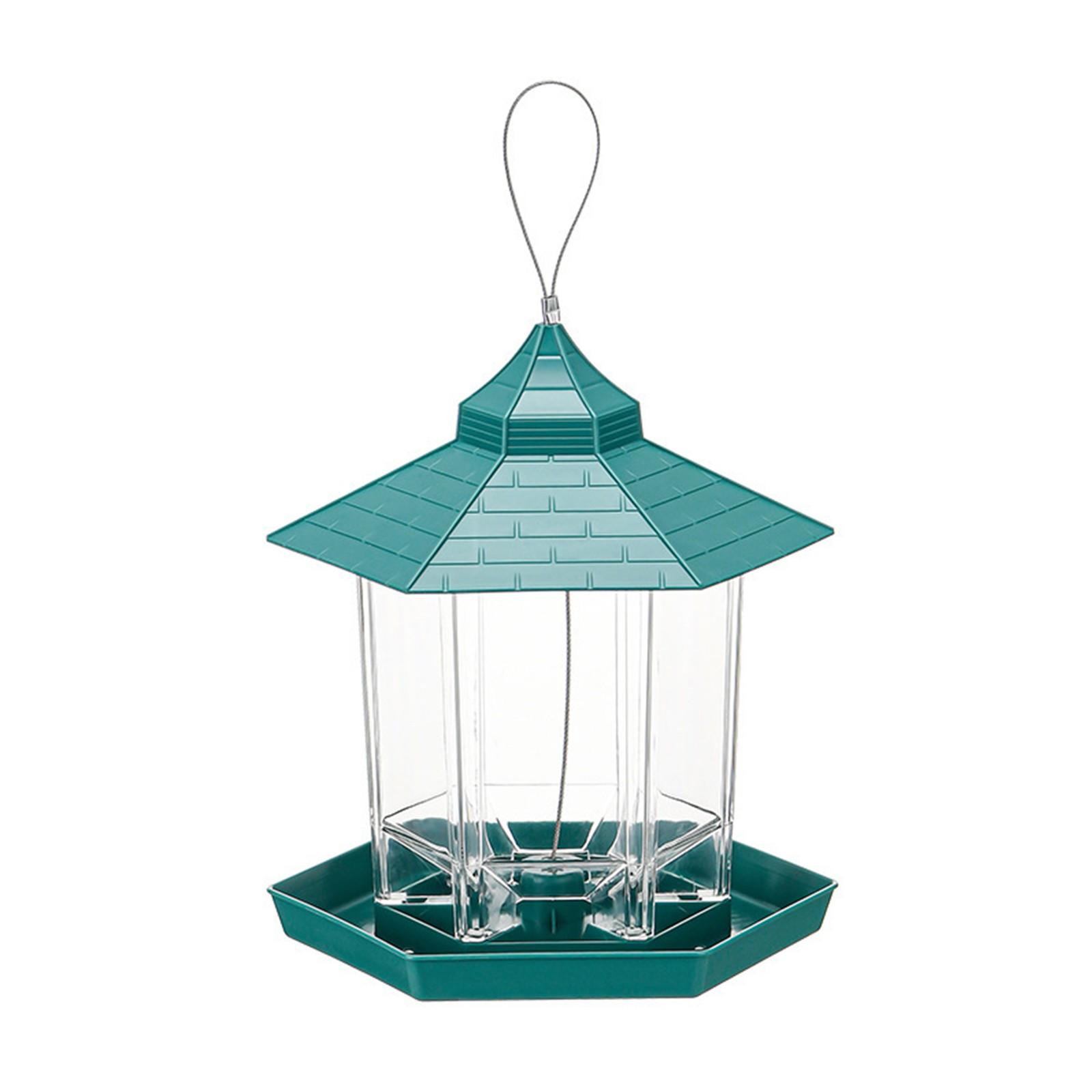 

Уличная подвесная кормушка для птиц, полевая, дожде- и брызгозащищенная, автоматическая кормушка для птиц One Size