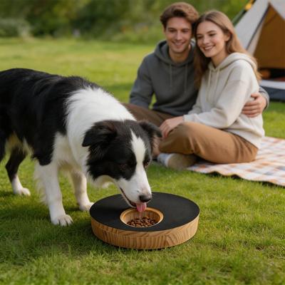 Round Wooden Dog Scratching Post,Cat Scratching Post, Nail Trimmer, Portable Scratching Toy with Built-in Treat Box,pet Supplies