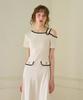 Salon De Yon Strap Off Shoulder Midi Dress_ Ivory