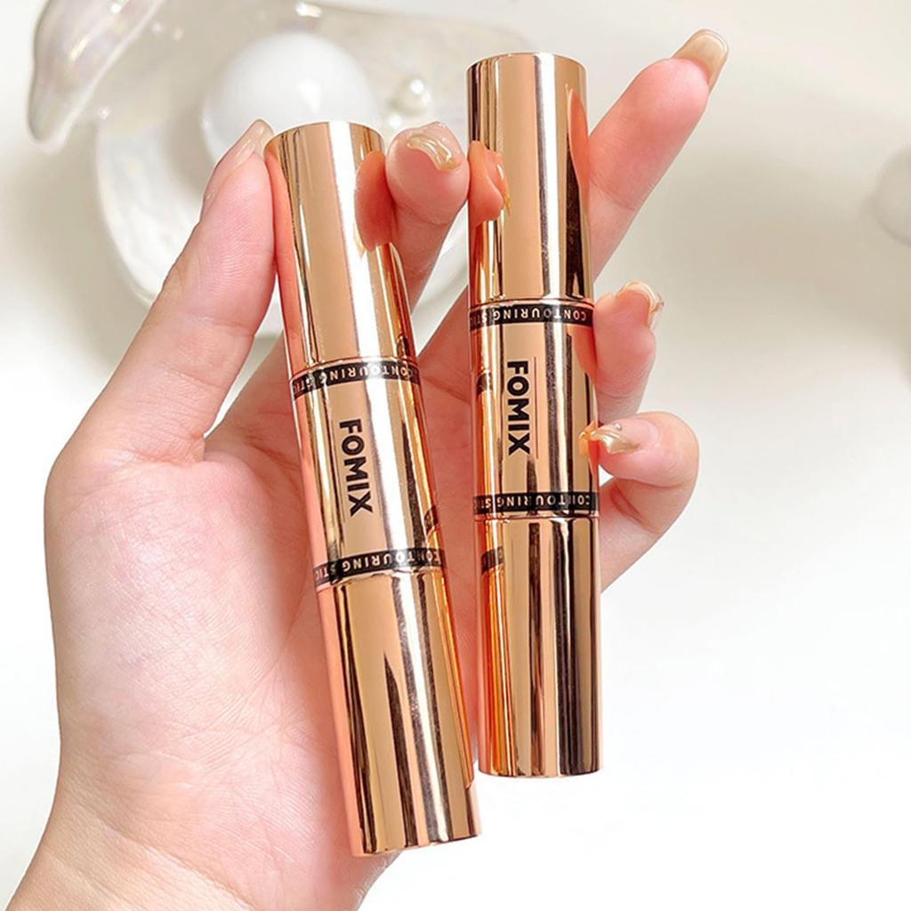 Stick Ombretto e Illuminante Qin Derdom - Stick Ombreggiatura Naso 2-in-1 per Immagine Naturale, Contouring Profondo, Gloss Elegante, Clavicole Visibili, Trucco 3D,