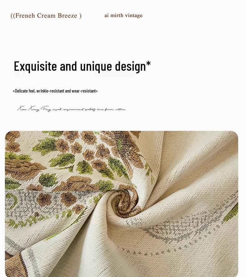 Retro Chenille Jacquard Anti-Scratch Sofa Cover - All-Season, Full Coverage, Cat-Resistant, Versatile Sofa Protector.