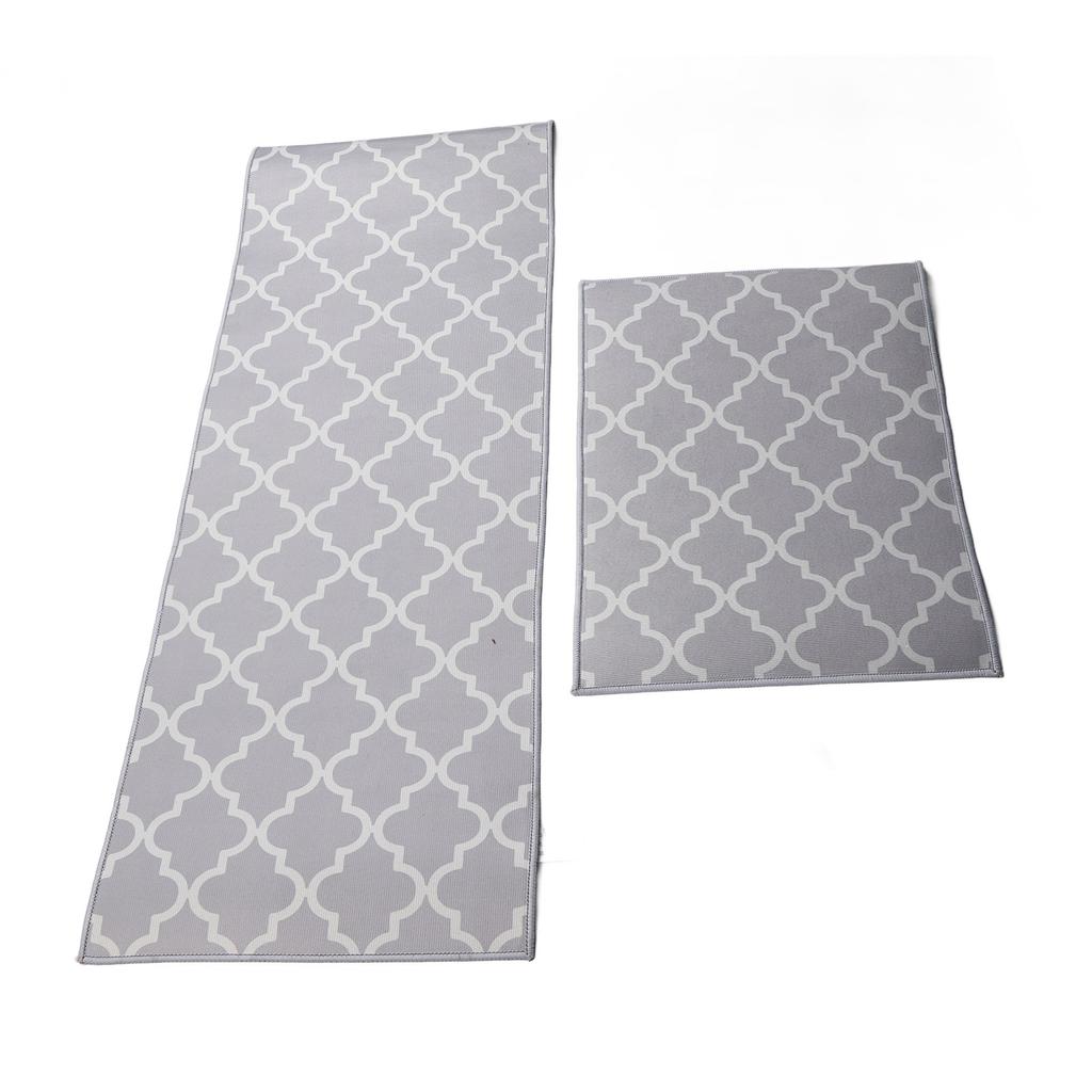 2Pcs Kitchen Mat Dustproof Floor Mat Rug Home Decoration for Office Hotel