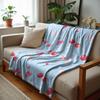 Skull Rose Lattice Anime Cartoon Flannel Blanket Soft Warm Throw for Bedroom Sofa Car Kids Holiday Gift