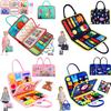 Kids Montessori Suitcase Toys Educational Learning Buckle Training Essential Baby Busy Board Sensory Intelligence Developing