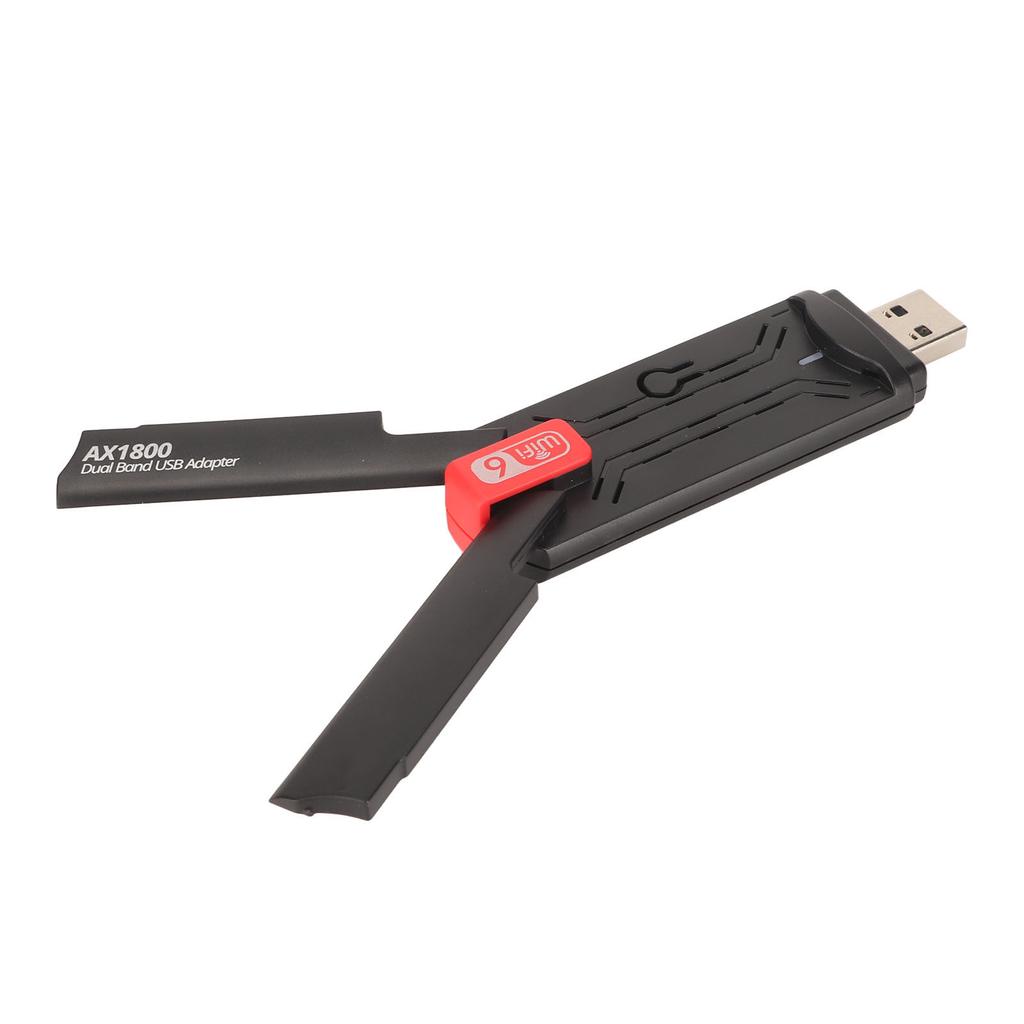 1800Mbps Dual Band WiFi Adapter with Dual 3dbi Antennas 2.4GHz 5GHz USB3.0 Interface WiFi 6 Adapter for PC Laptops