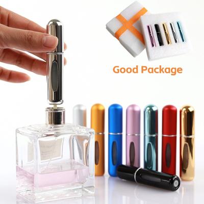 5Pcs Mini Portable 5ml Perfume Refill Bottle Refillable Spray Scent Pump Empty Cosmetic Containers Atomizer for Gift Travel Tool