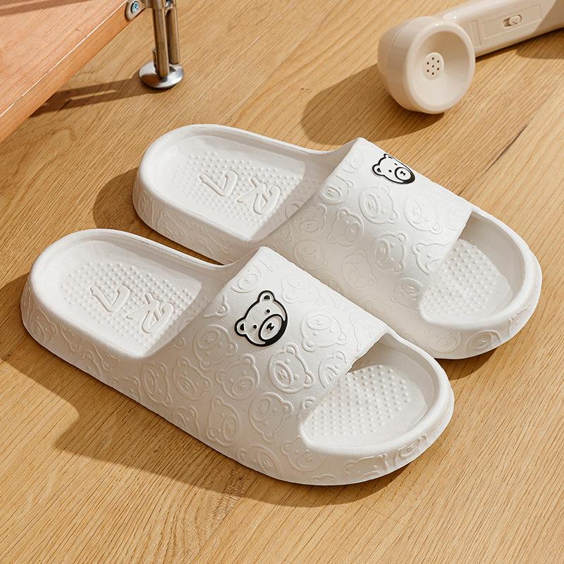 Cute slippers female new indoor home silent non-slip and non-smelly feet cartoon kitten eva cool slippers male