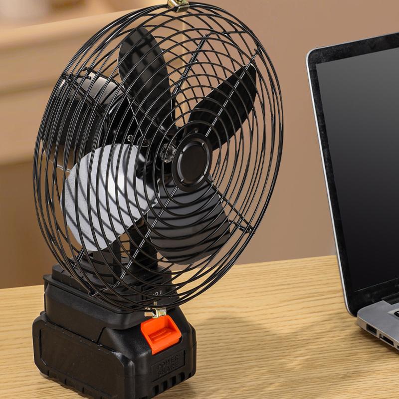 Portable Fan Cordless Lithium Battery Electric Fan Rechargeable Outdoor Desktop Cooling Fan For Philippine 5/10 Cell Batteries