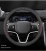 Universal Nappa Leather Steering Wheel Cover - Ultra-Thin, Anti-Slip, Breathable, Sweat-Absorbent for All Seasons