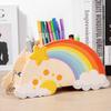 Wooden Rainbow Cloud Pen Holder Office Desktop Indoor Creative Crafts Storage Children's Ornament Toys