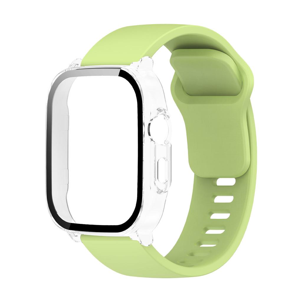 For Realme Watch5 PC Case with Tempered Glass Screen Protector and Silicone Strap Band Full Protection Cover for Realme