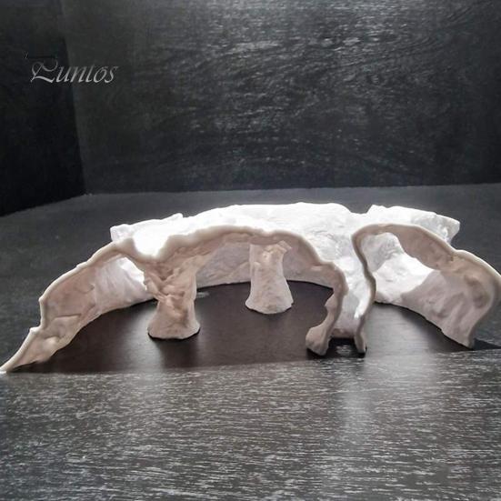Angle de Vue Aquarium Grotte Imprimée en 3D Cachette pour Poissons Tunnel Naturel Décoration pour Pleco Endroit où se Cacher pour Loche et Poisson-Chat sous le Gravier pour Cichlidé Clown