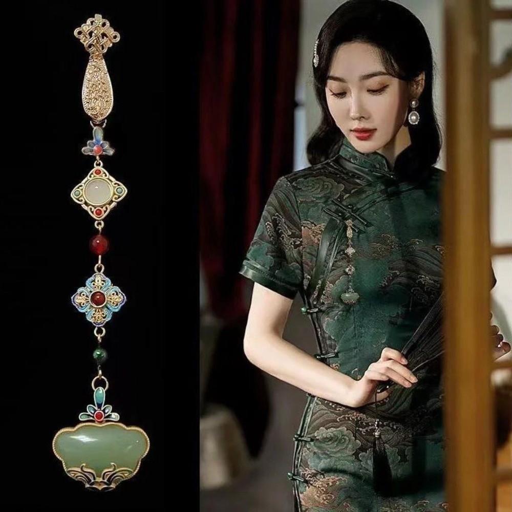 Electroplating Chinese Style Brooch Zinc Zinc Alloy Lapel Brooch Women Hanfu Ornament Hanfu Accessories