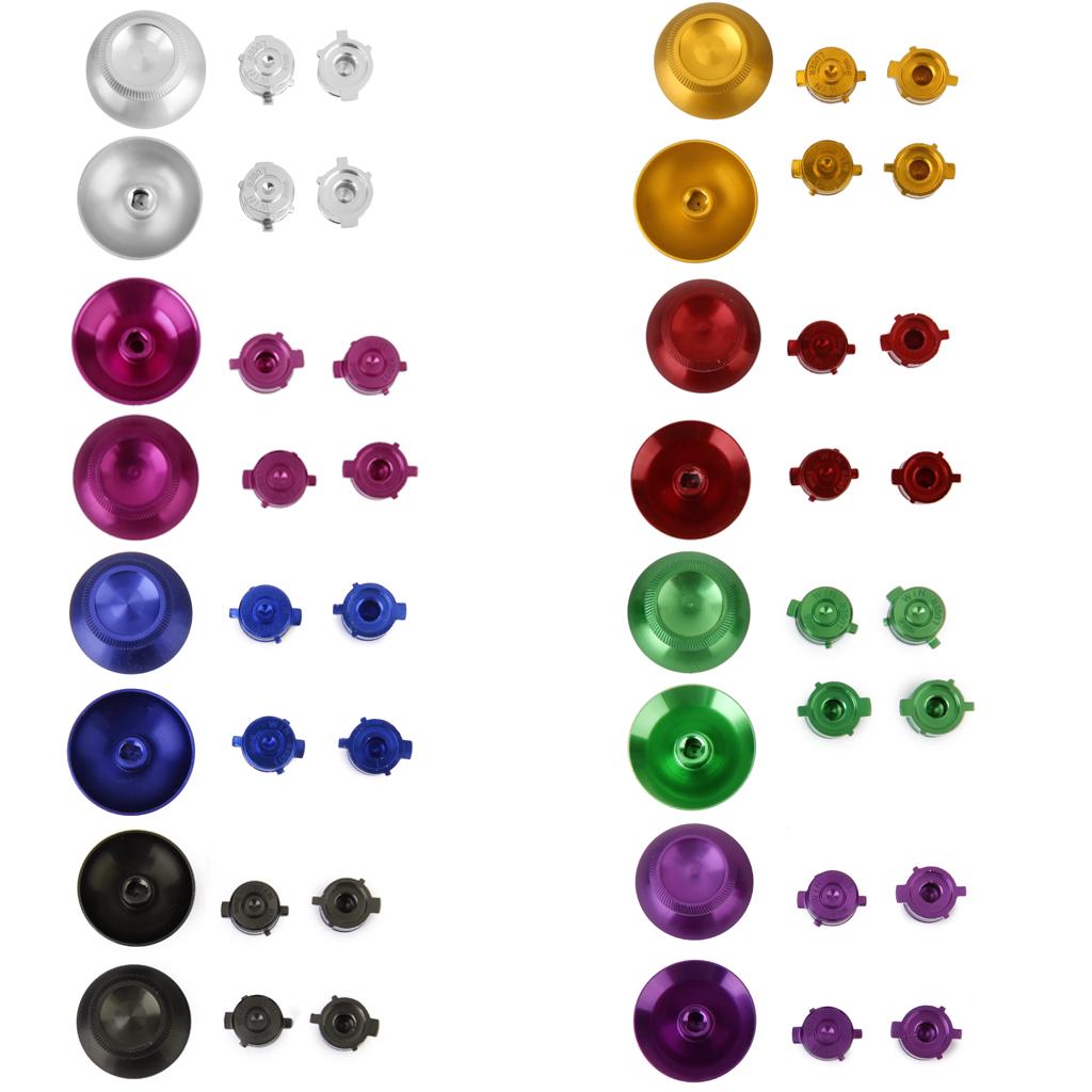 Metal Buttons + Thumbsticks For 4 Controller Black