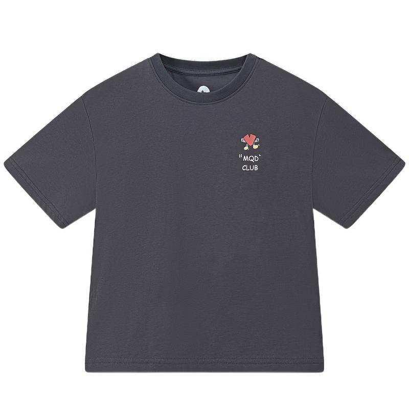 MQD Boys  Pure Cotton Academy Style Short Sleeve T-Shirt with Back Graphic 170cm