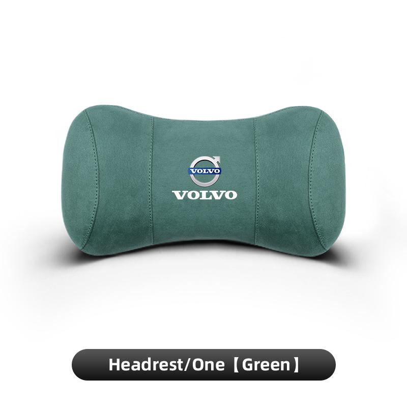 Suede Headrest Car Breathable Memory Foam Neck Pillow For Volvo V60 V40 XC90 S60 C30 XC60 V50 S90 XC40 S80 T6 V90 EX30 EX90 EM90