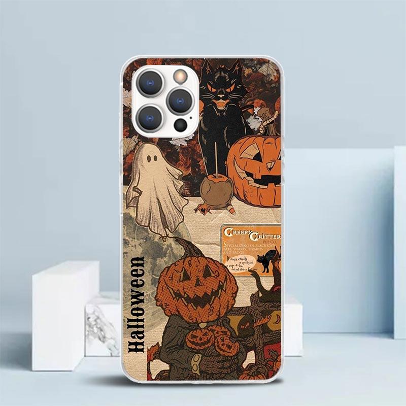 October Fall Halloween Spooky Pumpkin Phone Case For IPhone 16 17 Air 16E 15 14 Plus 13 Mini 12 11 Pro Max 7 8 + SE 2020 Soft TP