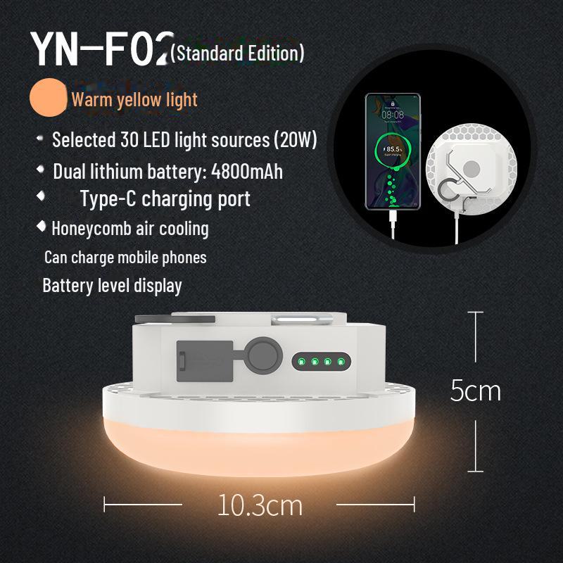 Yani LED Camping Light: Super Bright, Rechargeable, Portable Emergency Tent Light with Lithium Battery.