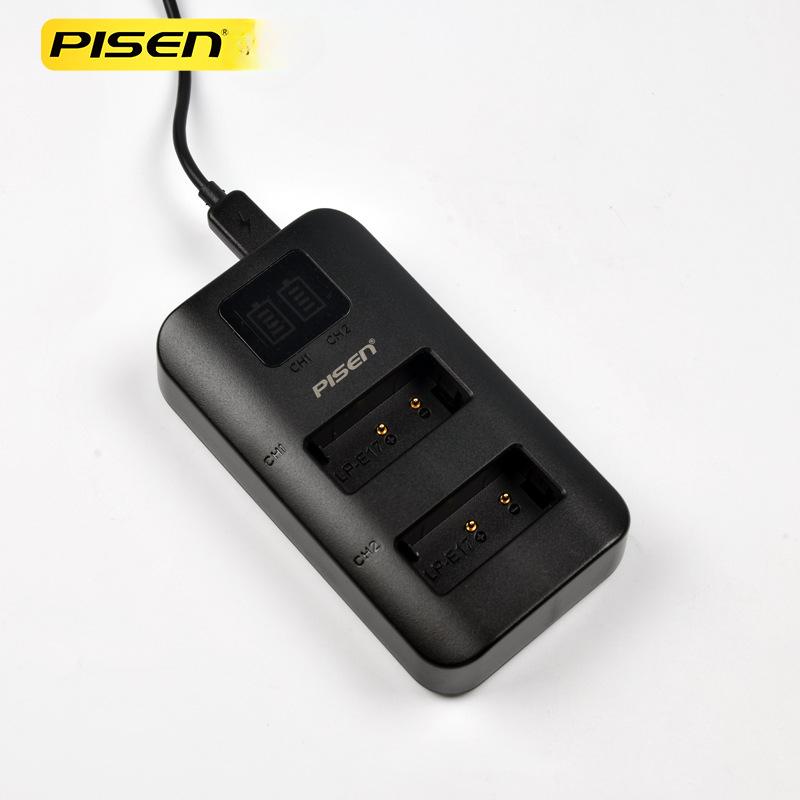 Pinson LP-E17 Dual Slot Charger Dual Charge for Canon EOS 750D RP 760D 77d 800d 2