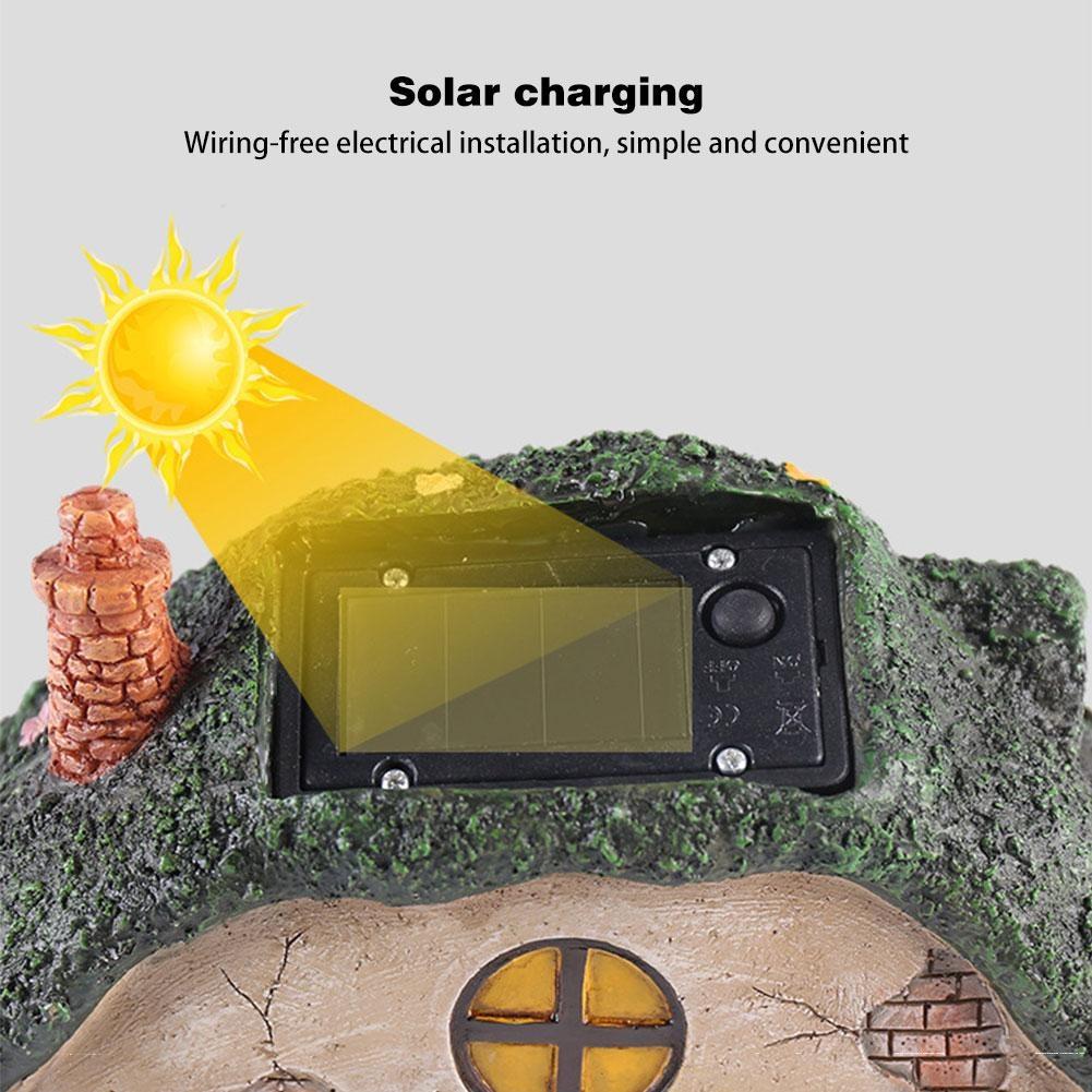 Neue lichtgesteuerte Induktions-LED-Solarleuchte, Feenhaus, hochwertige, korrosionsbeständige Rasenlampe für die Gartendekoration im Freien