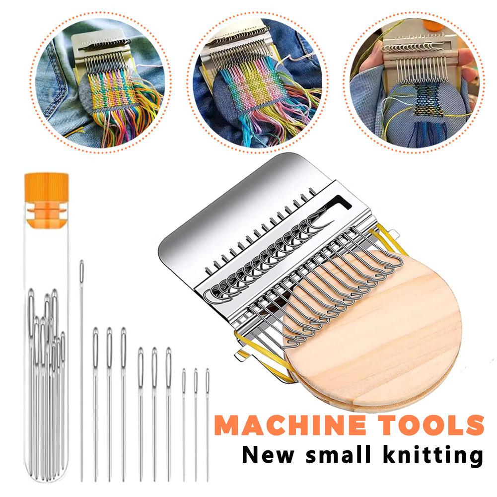 Mini Darning Knitting Machine Small Loom Machine Tools Easy To Carry Household Knitting Machine For Mending Socks & Clothes