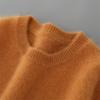 Herren-Pullover aus reiner Wolle, dick, mit Rundhalsausschnitt für Herbst/Winter - Lässig, Warme Strick-Basisschicht