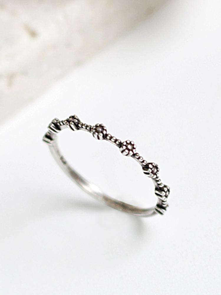 47Bag 925 Silver Layered Thin Rings Angelica