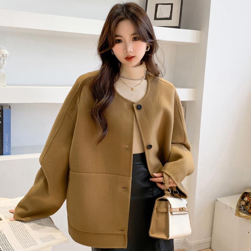 

MOKANA Women s Classic Double-faced Wool Coat S