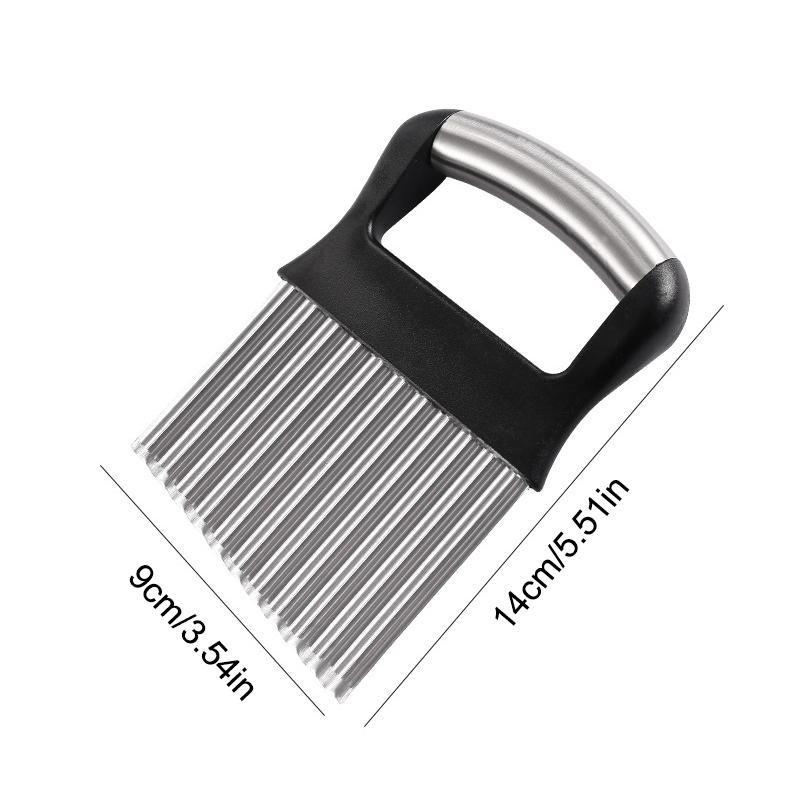 Upgrade Your Kitchen With A 1Pc Crinkle Cutter - Wavy Chopper Knife For Fruits, Vegetables, Salad, Carrots, Potatoes & Fries