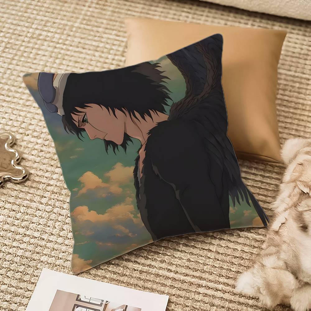 Anime B-Bleach Pillow Case Anti-dustmite Invisible Zipper Sofa Bed