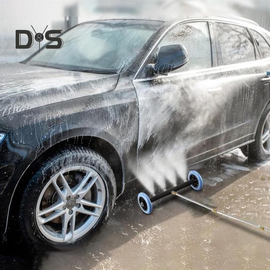 16 Zoll Unterboden-Autowaschanlage, Hochdruckreiniger, Unterbodenreiniger mit 3-teiliger Verlängerungsstange, 4000 PSI, Unterbodenreiniger für Autos, SUVs, LKWs