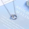 925 Sterling Silver Necklace Mobius Ring Diamond Pendant Women's Fashion Simple Birthday Party Wedding Anniversary Jewelry Gift