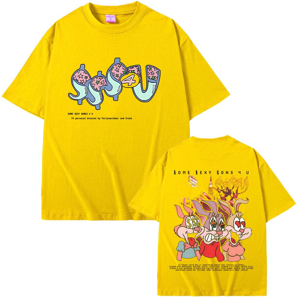 

Limited Rapper PARTYNEXTDOOR & Drake Some Sexy Songs 4 U SSS4U 2025 Merch T-shirts Unisex Unisex Fashion Hip Hop Oversized T Shirts M