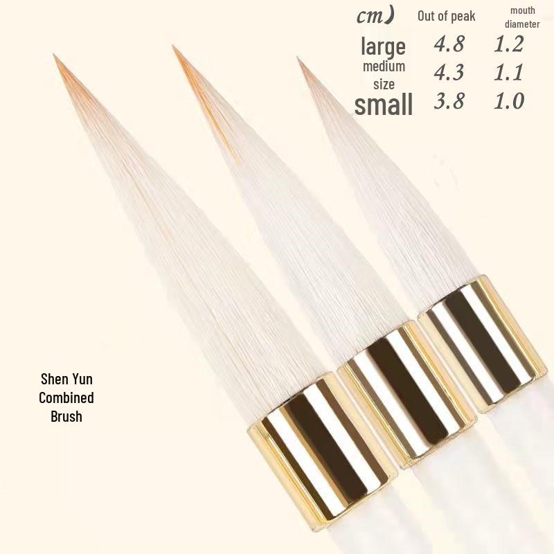Grey Tail Divine Charm: Professional Brush Set - Mixed Wolf, Sheep & Pure Wolf Hair for Regular Script Practice