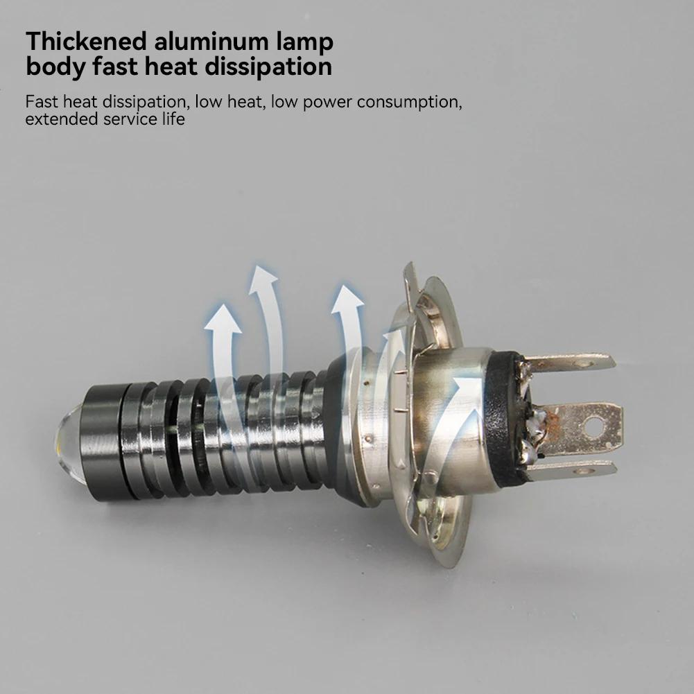 Motorcycle LED Headlight H4 P15D Hi/Low Lights Dual Colors Headlight Projector Lens Bulb Motor Driving Lights DRL Front Lamp