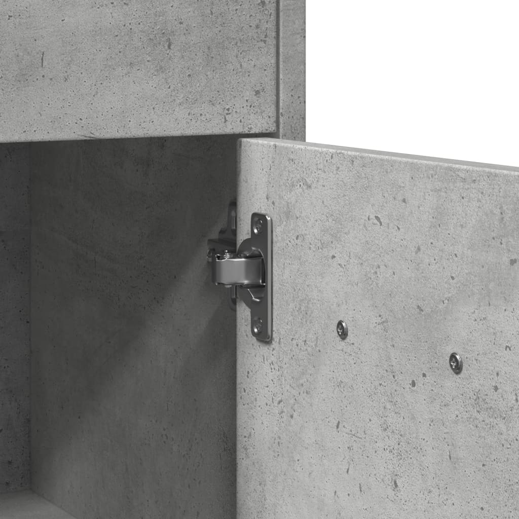 Bathroom Cabinet Sideboard, Bathroom Cabinet, Living Room Sideboard, Concrete Grey 60x33x80 Cm Engineered Wood