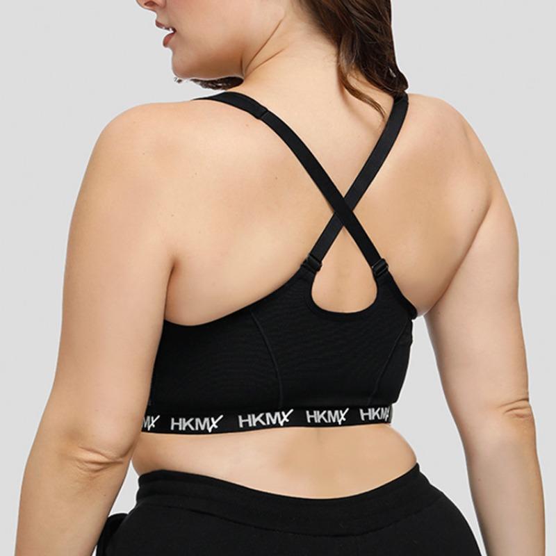 European and American Cross Back Front Zipper Sports Bra Shockproof Running Fitness Yoga Underwear