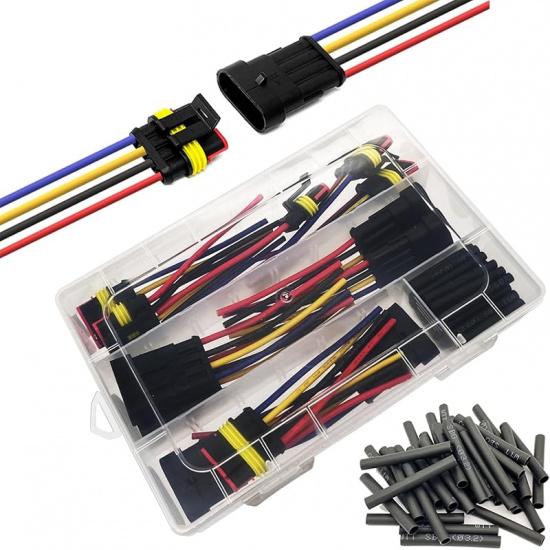 10 Kit 16 AWG 2 Pin Connector Car Waterproof Wire Connectors 2 Pin Automotive Electrical Connectors Quick Disconnect 2 Way Wire Terminal Connector