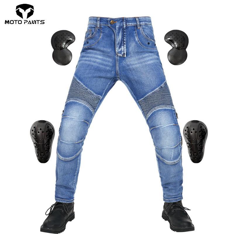 Mens Motorcycle Riding Pants Kevlar Reinforced Protective Gear Street Racing Cycling Safety Spring Summer Small