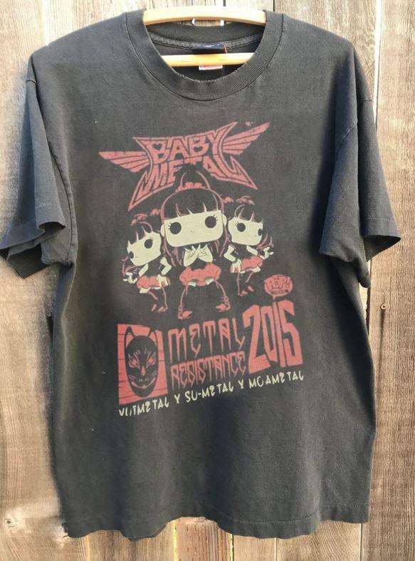 BabyMetal Tshirt BabyMetal Graphic Charcoal Short Sleeve Unisex Shirt WA1715 M