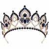 DIEZI 8 Colors Elegant Vintage Baroque AB Crystal Heart Crown For Women Girls Wedding Bride Queen Bridal Tiaras Hair Accessories