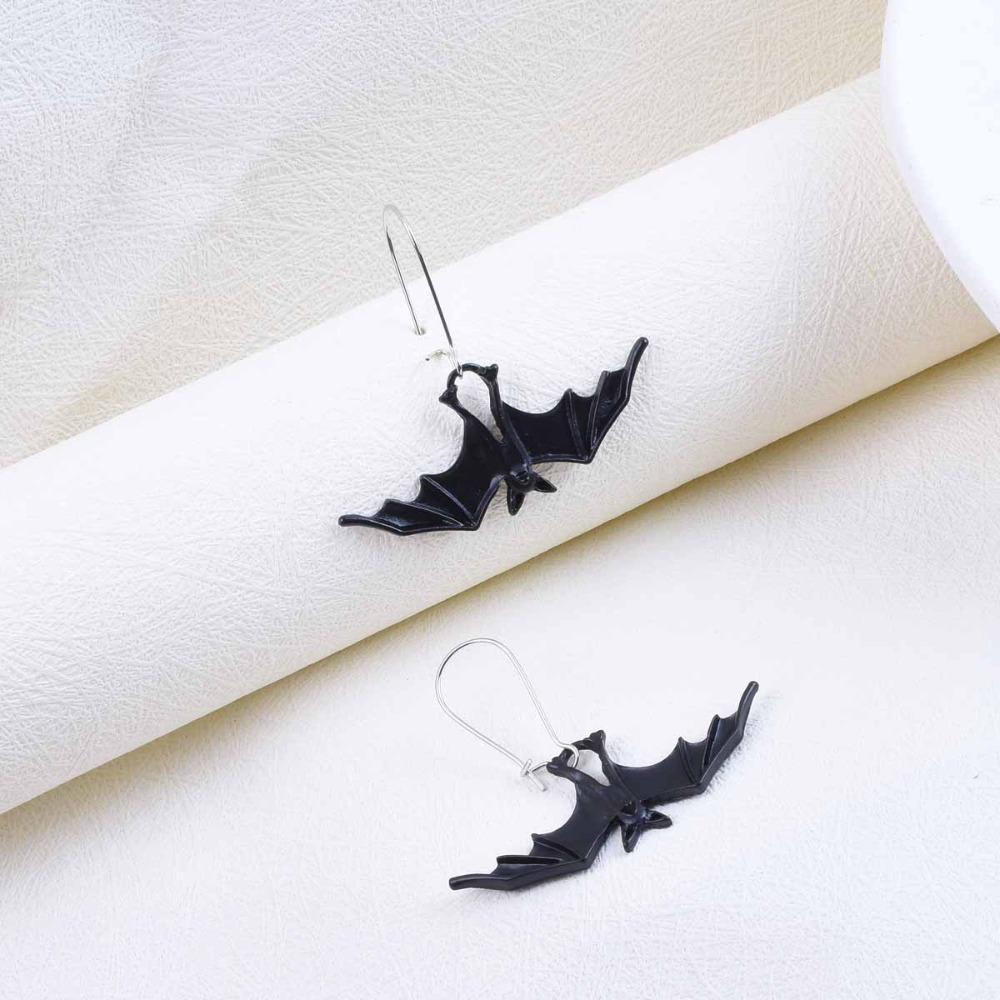 Creative Bat Earrings DIY Jewelry Simulated Animal Pendant Gothic Decor Halloween Earrings  Party