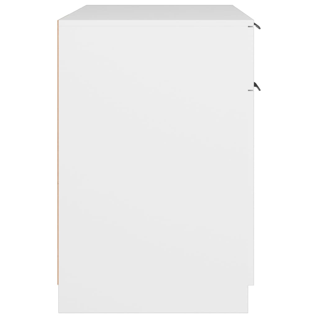 Desk White 100 X 50 X 75 Cm Particleboard